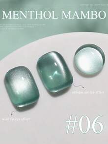 MISS SHAKA 10毫升 冬春美甲 情人节 绿色玻璃珠 猫眼凝胶指甲油 2026 冰透明白色 薄荷曼波风格指甲油 美甲沙龙家用DIY美甲用品 - 彩色 - 查看 14