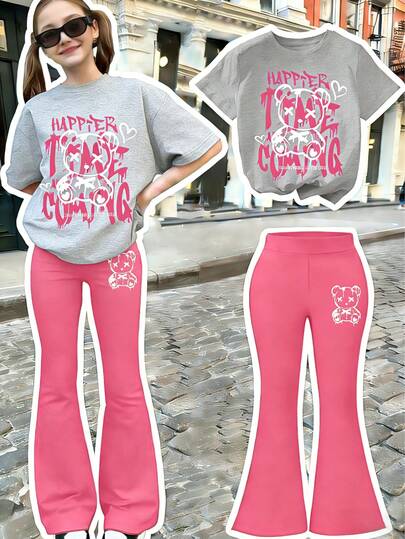 Set de 2 piezas de top de manga corta y pantalones cortos casuales de verano, adecuado para actividades al aire libre en primavera y verano, lavable a máquina, cómodo y elegante top de verano