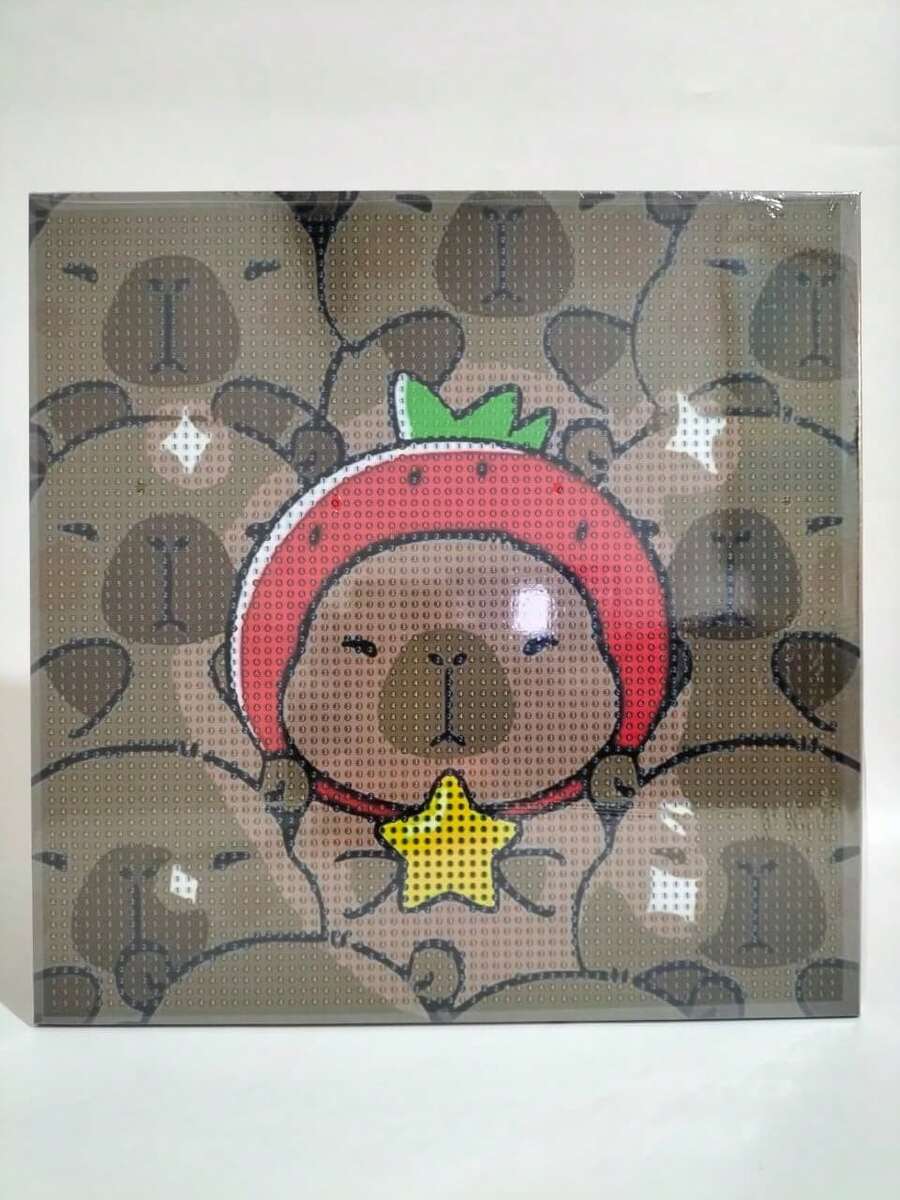Kits De Pintura Diamantes De Capibara Diy 30x30+20x20 - Cafe fresa - Ver 1