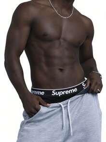 Supreme Hanes Boxer Briefs (4 Pack) - 黑色 - 查看 3