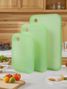 1/3PCS Plastic Cutting Board Set Thickened Cutting Board Cutting Meat Board Kitchen Preparation Board Cooked Food, Raw Food Separation Household Fruit Cutting Board Preparation Board Plastic Cutting Board, Kitchen Supplies - Multicolor - View 2