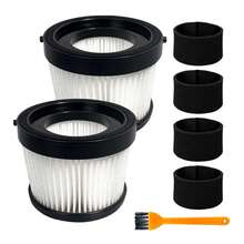 2 Packs DCV501HB Replacement HEPA Filters Compatible With DEWALT 20V Vacuum Cordless Handheld Vacuum Filter, Part # DCV5011H, Washable And Reusable Kits 7 Pcs - 7 Pcs - View 1