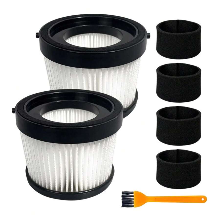 2 Packs DCV501HB Replacement HEPA Filters Compatible With DEWALT 20V Vacuum Cordless Handheld Vacuum Filter, Part # DCV5011H, Washable And Reusable Kits 7 Pcs - 7 Pcs - View 1