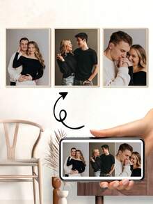 3件套定制帆布墙画,个性化无框海报,温馨室内有框帆布画,婚礼纪念品,婚礼装饰,复活节装饰,母亲节礼物,父亲节礼物,个性化纪念礼物,适用于复活节、婚礼、母亲节、父亲节、情人节、房间装饰,可定制商品,卧室装饰,定制礼物,图片,照片,有框墙画,送给闺蜜的礼物,送给家人的礼物,生日礼物,送给男友、女友、家人、爱人、朋友的礼物,永恒的爱 - 彩色 - 查看 4