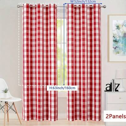 ستارتان بنمط المربعات المتداخلة، معالجات نافذة لغرفة النوم وغرفة المعيشة، ديكور المنزل، ديكور الغرفة