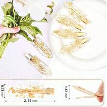 10pcs Gold Hair Clips, Seamless Hair Clips, Bridesmaid Hair Clips, Bridesmaid Gifts, Proposal Gifts, Perfect Seamless Gift - 金子 - 查看 5