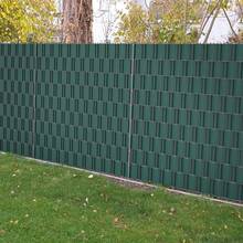 10 Rigid PVC Privacy Screen Strips, Windproof, Double Wire Fence For Garden Or Balcony. - Green - View 4