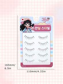 5 Pairs Japanese Cartoon Pointed Transparent Invisible Lashes, Natural Sweet Soft Lightweight Faux Eyelashes, Suitable For Dates, Travel, Portable - Spiky Manga Lashes - View 8