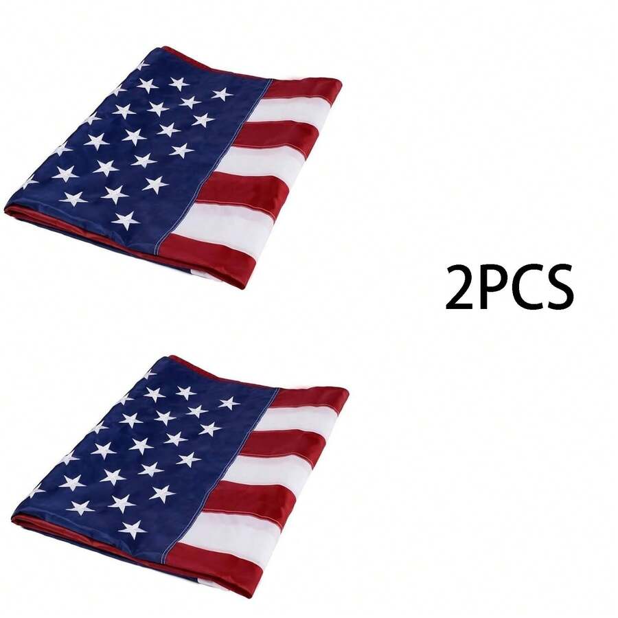 American Flag Durable 3x5 Ft Outdoor Heavy Duty,Made In USA American Flags ,Longest Lasting Non Fading American Flags For Outside 3x5,Waterproof Embroidered American Flag, All Weather US Flags Use Outdoor High Wind,Tear Proof America Flag Sewn Stripes And Embroidered Stars