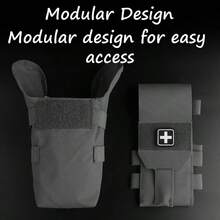 1pc Micro Trauma Now Pouch, Tactical IFAK Medical Kit MOLLE Compatible, Rapid Deployment First Aid Pouch (Empty), Emergency Medical Bag For Combat Training, Nylon - Multicolor - View 5