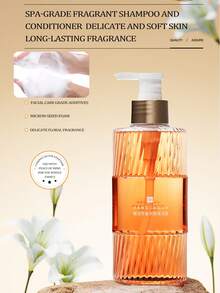 330毫升家用按压瓶装洗手液，持久留香，保湿温和抗菌，清新香型家庭装 - 橘色 - 查看 1