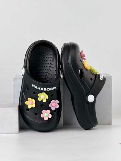 HAHABOBO Dép lê bé gái họa tiết hoa nhiều màu sắc mới, thời trang, đa năng, dễ thương, thanh lịch, thoải mái, chất liệu EVA nhẹ, mềm mại, thích hợp đi trong nhà, tắm, ngoài trời, đi bộ, du lịch, đi biển, thích hợp cho mùa xuân và mùa hè.