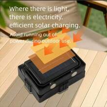 Multifunction Solar Lantern Dual Power Sources Solar Energy Type C Charging Options Magnetic Attachment Hook Suspension Tripod Compatibility Portable Design Long Lasting 18650 Battery Pack - Camping Light 150LEDS - View 4