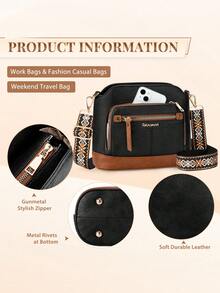 女士防水真皮斜挎包 单肩包 手提包 斜挎包 旅行包 - 彩色 - 查看 6