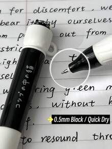 2/4支装可爱猫咪马克杯旋转中性笔黑白卡通学生笔0.5mm可爱笔 - 彩色 - 查看 11