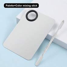 HMQ beauty Stainless Steel Foundation Make-Up Makeup Mixing Board Makeup Board Makeup Shovel Spatula Eye Shadow Nail Polish Makeup Tool - Silver - View 16