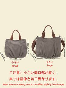 peach tree 女士休闲托特包，简约纯色手提包，男女通用单肩包，大容量多口袋多功能随身包，适合度假、旅行、送礼、返校、大学、情人节等场合。 - 彩色 - 查看 3