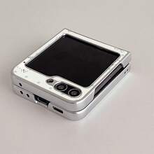 West Highland Terrier Puppy Leather Folding Phone Case For Samsung Galaxy Z Flip3 5G/Galaxy Z Flip 4 5G/Galaxy Z Flip 5 5G/Galaxy Z Flip 6 5G/Galaxy Z Flip 7 5G, Polka Dot Bow Healing Folding Screen Protective Case - Multicolor - View 4