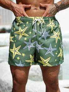 Men's Quick Dry Casual Loose Fit Bermuda Shorts - Green - View 2