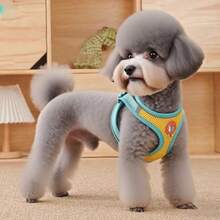 Nuevo arnés de perro de colores de bloqueo de dopamina para primavera y verano, arnés de correa lindo para gatos y perros, chaleco de malla reflectante y transpirable adecuado para perros pequeños y medianos - verde menta - Ver 5