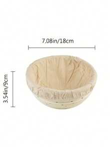 1个现代椭圆/圆形藤编面包发酵篮，带内衬，适用于酸面包烘焙，多功能厨房工具，食品级，多种尺寸可选，适合圣诞节、复活节、感恩节和父亲节。 - 白色 - 查看 17
