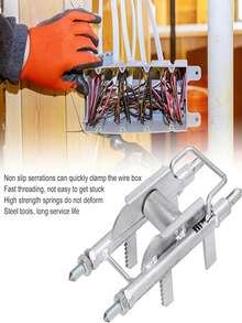 耐用金属单线拉线器，带辅助滑轮，方便布线，电气布线工具 - 銀色 - 查看 6