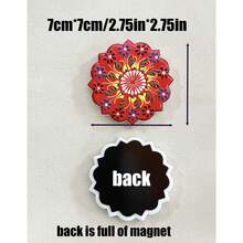 1件复古可爱土耳其风格花卉对称几何图案浮雕陶瓷材质，适用于家居装饰、冰箱贴、白板贴、旅行纪念品以及节日/生日礼物。 - 花朵冰箱貼 - 查看 6