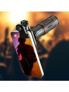 18X High Definition Telephoto Lens For Smartphones, Universal Phone Zoom Lens With Rubber Grip, Suitable For IPhone And More, Great For Outdoor Bird Watching/Wildlife/Landscape Photography - A - View 2