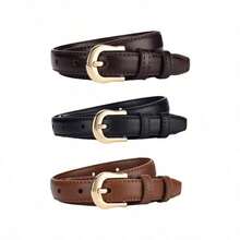 Thắt lưng nữ khóa hợp kim vàng tối giản, đa năng, dây đeo mảnh thời trang, phù hợp cho đi làm, hẹn hò, thường ngày, thể thao, công sở - Phù hợp cho mùa xuân, hè, thu, đông, có thể phối với quần jeans, chân váy, đầm, món quà lý tưởng cho ngày Valentine, sinh nhật, kỷ niệm. - Nhiều màu - Xem 13