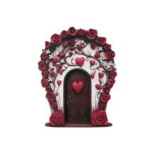 1,0 cm de grosor Mini puerta de hadas Decoración de paisaje micro, Suministros de plantación de musgo en maceta, Adorno de modelo de puerta de hadas, Adecuado para decoración de patio y jardín, Decoración de exteriores y jardín, Adorno de jardinería (Artesanía de madera de doble capa) - JLM022 - Ver 12