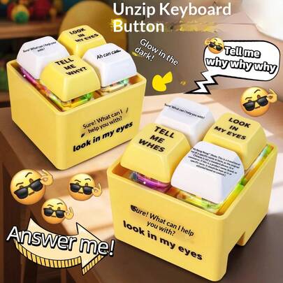 1 pieza Nuevo Superventas 2026 Llavero activado por voz, Gadget de contestador automático, Regalo perfecto para cumpleaños, vacaciones, San Valentín, Pascua, alivio del estrés, ejercicio manual, recuerdo de fiesta, regalo creativo e interesante para adolescentes