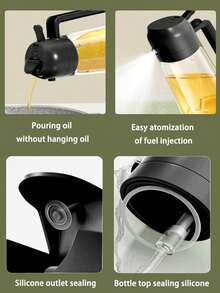 1pc Olive Oil Dispenser For Kitchen - 2 In 1 Olive Oil Dispenser And Oil Sprayer - Olive Oil Dispenser Bottle -2 In 1 Oil Dispenser & Oil Sprayer For Cooking - Oil Dispenser For Kitchen, Olive Oil Dispenser Bottle For Kitchen, Barbecue, Salad. Christmas Stuff. - 軍綠色 - 查看 5