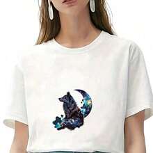 1片/2片/3片狼月图案布贴，耐用持久的热转印贴纸，适用于DIY T恤、卫衣、牛仔裤、连帽衫、背包、夹克、手提包、枕头等。 - L+S - 查看 6