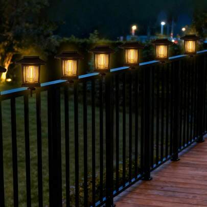2/6 pezzi Luci da giardino a energia solare per casa in miniatura, adatte per giardino, cortile, balcone di appartamento, trampolino e recinzioni roto