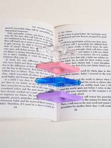 1个亚克力拇指书夹，按压式书页固定器，适用于阅读、学习用品、返校季 - 單件 - 查看 4