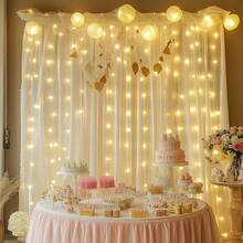 300 LED Fairy String Lights, USB Powered Curtain Lights With Remote Control, 8 Modes, Suitable For Christmas, Ramadan, Valentine's Day, Holiday Parties, Weddings, And Home Use - USB Curtain Light - View 3