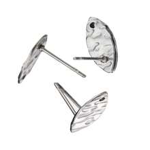 10个不锈钢眼睛形状耳钉，带耳塞，DIY珠宝制作配件耳环组件 - 彩色 - 查看 7