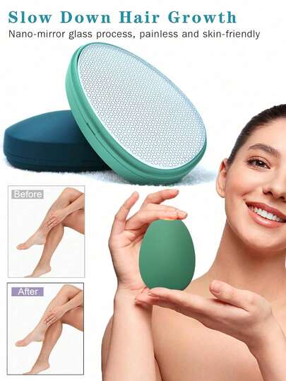 1pc Reusable Crystal Depilator, Suitable For Women And Men, Painless Exfoliating Epilation Tool, Magical Depilation Device For Back, Arms And Legs