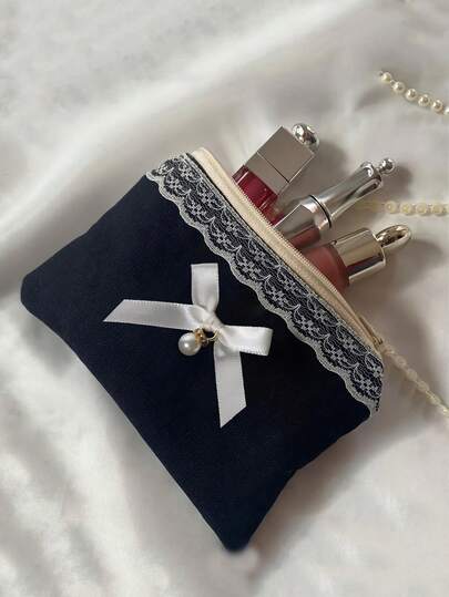 1pc Fashionable Lace Coin Purse, Multi-Functional For Storing ID Cards, Keys And Coins