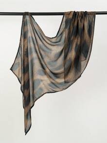 1条女士蛇纹图案休闲百搭围巾，轻盈透气，适合所有季节佩戴。 - 蛇紋灰褐色 - 查看 15