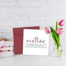 1pc Funny Mother's Day Greeting Card With Envelope, Our Mom Our Best Friend Card, Mom Birthday Card, Mother's Day Gift From Daughter Son, Birthday Gift For Mom, Thank You Card - A - View 6