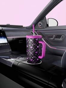 Meoky 40oz Tumbler with Handle and Straw, Insulated Cup, Vacuum Insulated Water Bottle, Tumbler with Lid and Straw, Insulated Stainless Steel Travel Mug, 100% Leak-proof, Keeps Cold for 34 Hours or Hot for 10 Hours - 黑色 - 查看 7
