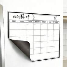 Lịch để tủ lạnh từ tính có thể xóa được, kế hoạch tháng và bảng trắng ghi thực đơn hôm nay dùng cho nhà bếp, văn phòng, tủ lạnh. - Lịch trình hàng tuần một trang đen trắng - Xem 4