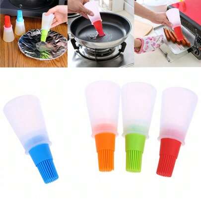 OISE ART STORE Bottiglia Con Pennello Cucina Silicone Applicatore Dorare Spennellare Olio Uovo -