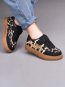 1 Pair Unisex Fashion Casual Sneakers, Soft Sole Non-Slip Toddler Walking Shoes, Multi-Functional Children Canvas Shoes, Suitable For Spring, Summer, Autumn, Winter - Black - View 3