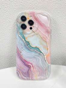 Funda de teléfono de unicolor con elementos de mármol minimalistas y ondulados, resistente a los rayos amarillos y a los golpes, compatible con Apple 17/17Pro/17promax/16/15/11/12/13/14 Pro Max/Xs/Xr/11 Pro/11 Pro Max/12 Pro/12 Pro Max/13 Pro/13 Pro Max/7 Plus/14 Pro/14 Pro Max/14 Plus/8 Plus /Se2, Galaxy /S21 5G/S21 FE 5G/S21 Ultra 5G/ S22/S22 Ultra/S22+/S23 Ultra/S23/S23+/S24/S24+/S24 Ultra/S24FE /S25/S25+/S25 Ultra, Note, Honor, versión internacional, no la versión nacional de primavera - transparente - Ver 2