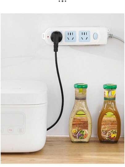 6/4/1pc Transparent Wall Hooks, Adhesive Power Strip Holders, 10pcs Wall-Mounted Power Strip Socket Bracket Hook - Hanging Socket Storage Hook Rack - Space Saving Storage Organizer, Suitable For Transparent Strong Adhesive Storage Boxes, Tissue Box, Organizer Clips At Home