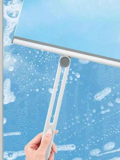 1pc Foldable Squeegee Cleaner, Suitable For Cleaning Glass, Floor, Windows And Other Household Surfaces, 180 Degree Rotatable Silicone Blade, Multi-Functional Window, Bathroom, Countertop, Toilet Cleaning Tool