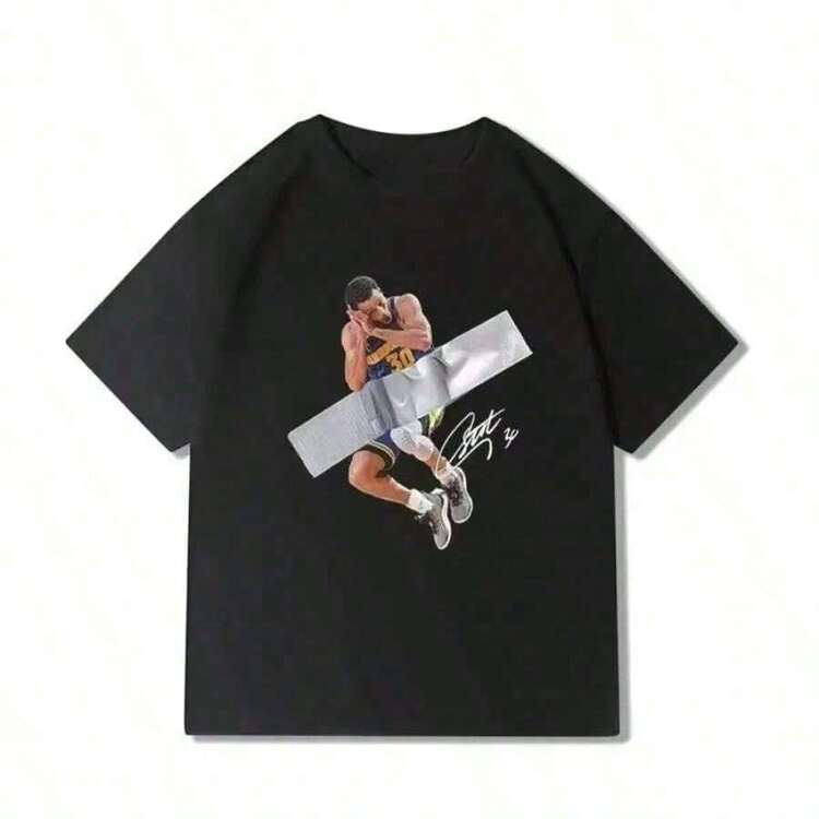 Camiseta de algodón con estampado de Edwards Dunk para hombres y mujeres, camiseta gráfica de gran tamaño, de manga corta y cuello redondo de alta calidad - Negro 14 - Añade 7