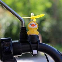 Popular Cute Windmill Bicycle Motorcycle Decoration Duckling Car Ornament Trending Animal - Upgraded Version With Rotating Fan - View 7